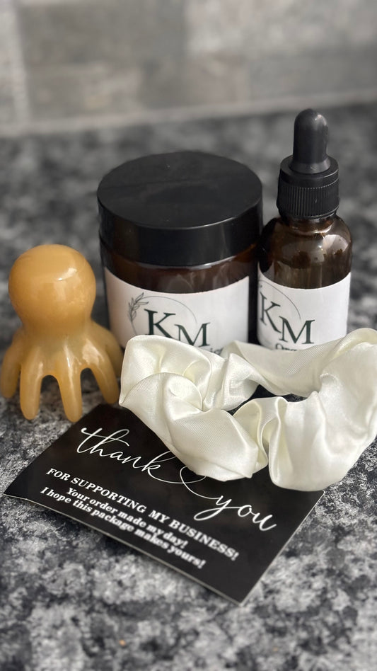 Hairloss Solutions Duo(Cream+Oil ), free scalp massager , free scrunchie!! COMBATS SERIOUS HAIRLOSS